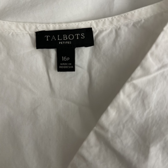 Talbots peplum V-neck sleeveless blouse. 16P - Picture 3 of 3